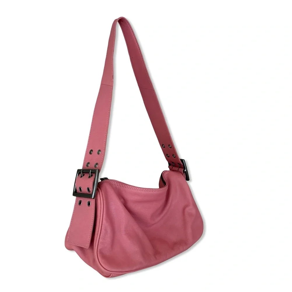 Free People Arm Candy Bag pink Shoulder purse leather NWT Y2K style - Picture 7 of 12